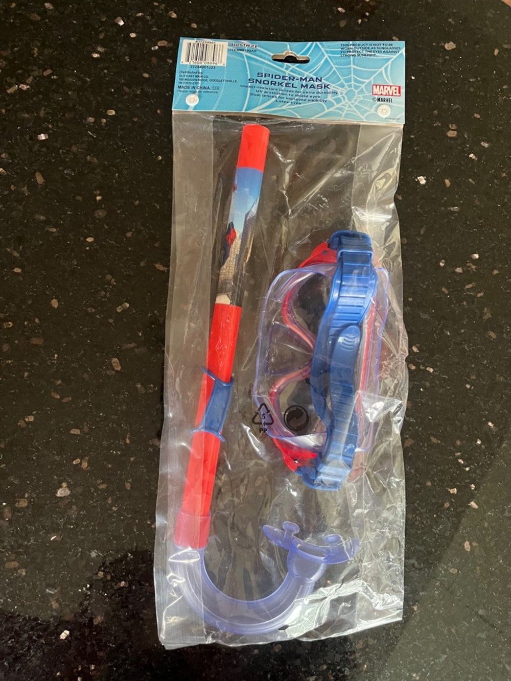🇺🇸Marvel Spider-Man Kids Snorkel an Mask Set in Red and Blue - Picture 7 of 7
